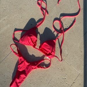 Vibrant Red Bikini Set